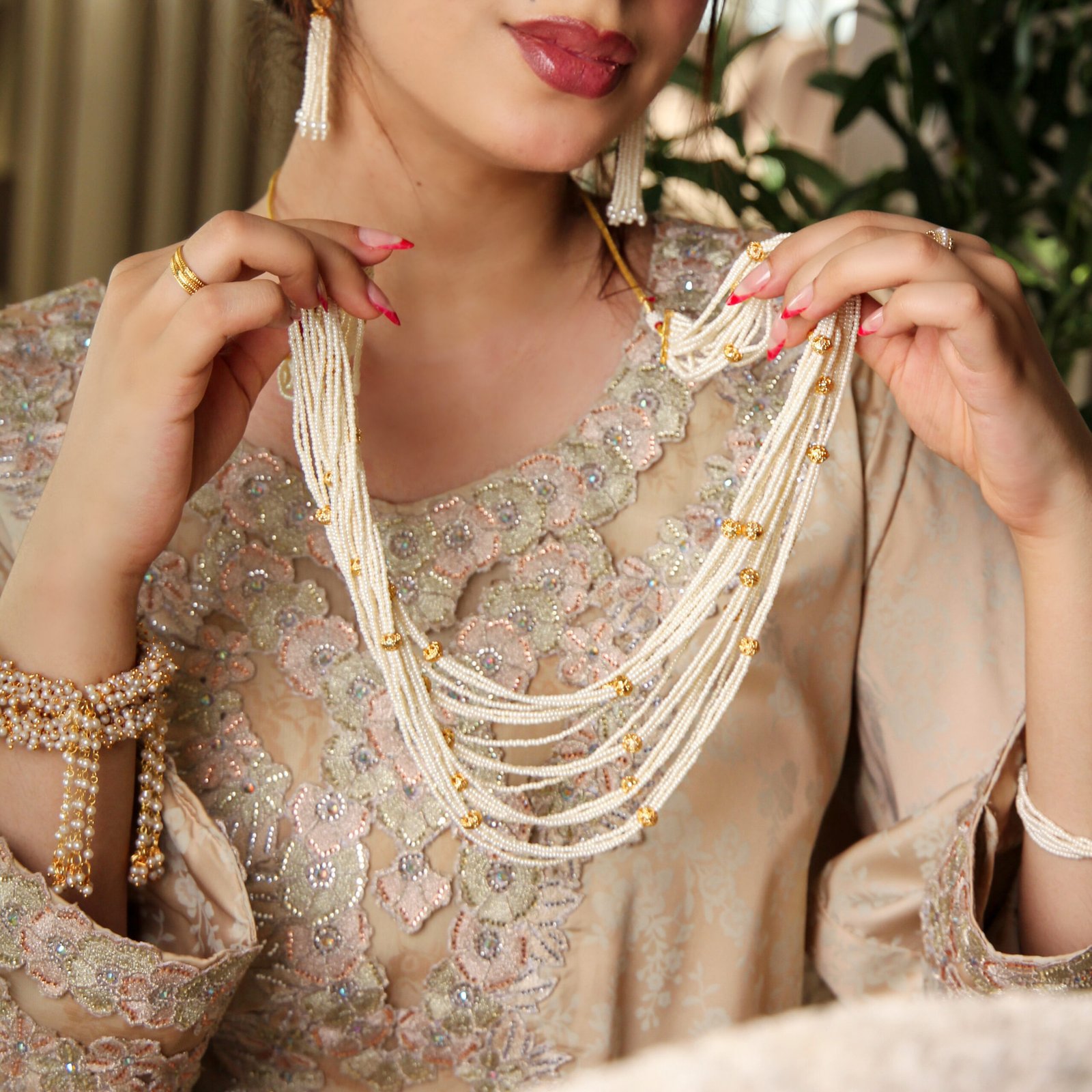 IMG_1251 طقم اللؤلؤ الهندي - الصورة 1