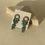 Luxury drop earrings full of zircon