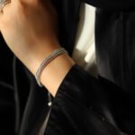 Silver zircon bracelet